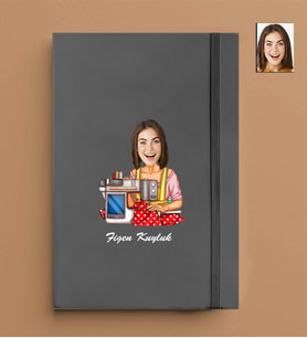 Kişiye Özel Terzi Kadın Model 13x21 Gri Defter-39