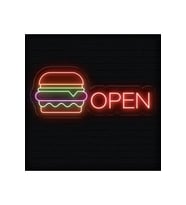OPEN Yazılı ve Şekilli Neon Tabela