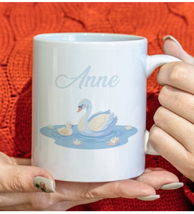 BK Gift Anne ve Yavrusu Beyaz Kupa Bardak -6, Anneler Günü ve Kadınlar Günü Hediyesi