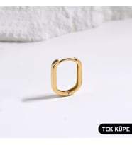 14 Ayar Altın Modern Tek Halka Küpe 0,98 gr