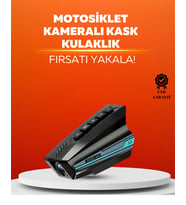 BT16 Akıllı Kask Kamerası - 1080P HD, Bluetooth 5.3, IP65 Su Geçirmez