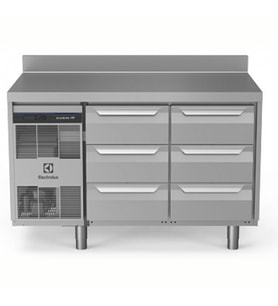 Electrolux Professional Endüstriyel Soğutmalı Tezgah 6x1/3 Çekmeceli 290 Lt -2+10°c, Aısı 304 Sırtlı EH2H3CC