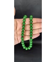 ÇUBUK KEHRİBAR TESBİH YEŞİL RENK KÜRE KESİM 10MM T-409 (Çok Renkli)