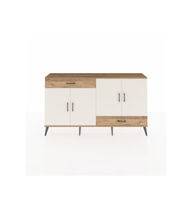 Arges Konsol 5 Raflı 2 Çekmeceli 4 Kapaklı 176x30x99 Çam-Aytaşı/Çam