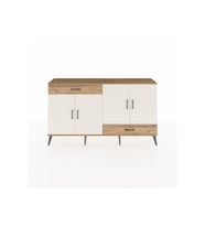 Arges Konsol 5 Raflı 2 Çekmeceli 4 Kapaklı 176x30x99 Çam-Aytaşı/Çam
