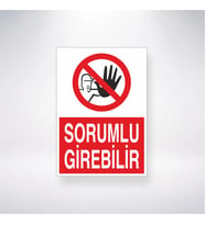 Sorumlu Girebilir 21x28 Arkası Yapışkanlı Levha