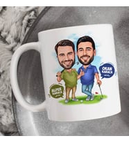 Kişiye Özel Golf Seven Sıkı Dostlar Karikatürlü Kupa Bardak