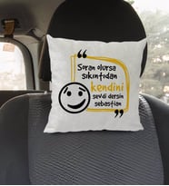 BK Gift Esprili Kare Araç Koltuk Yastığı-09