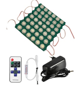 20 Adet 12 Volt 6 Watt 6 Lensli Yeşil 3030 SMD Led Modül 12A Tek Renk RF Dimmer 3A Priz Tipi Adaptör