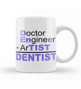 Doctor Engineer Artist Dentist 032 Kupa Bardak Porselen