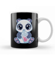 Cute Panda Boba Bubble Tea Panda Bear Boba Drink Kupa Bardak Porselen