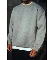 Kışlık Bisiklet Yaka Üç İplik Basic SweatShirt - Gri