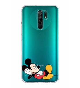 Xiaomi Redmi 9 Uyumlu Kapak Mickey Mouse Tasarımlı Şeffaf Silikon Kılıf