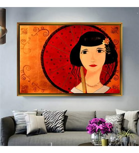 Altın Çerçeveli dekoratif tablo a1487 (Gold)