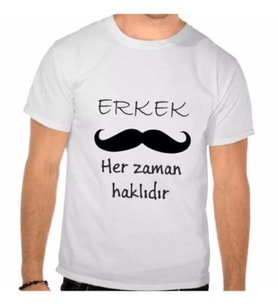 Erkek Her Zaman Haklıdır (Beyaz)