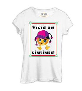 Yılın En Afacanı Beyaz Kadın Tshirt