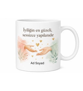 Dünya İyilik Günü Sessizce Yardım Eli Uzatan Kahramanlara Kupa Bardak Hediye