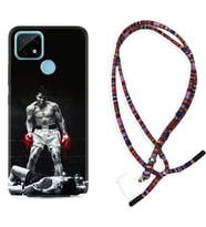 Realme C11 C21 C21Y C25Y C11 2021 Kılıf Boyun Asklı Rasta Silikon Moon Baloon 1369