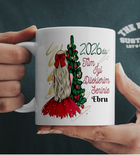 Kız Kardeş Tasarımlı İsimli Kupa