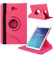 Samsung Galaxy Tab T580 T585 10,1 İnç Döner Standlı Tablet Kılıfı (Pembe)