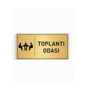 TOPLANTI ODASI YAZILI GOLD METAL LEVHA 20 X 10 CM