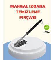 Uzun Saplı Izgara Temizleme Fırçası Çelik Telli