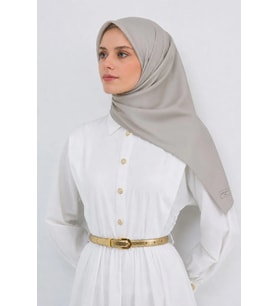 Lesscarves Çift Taraflı Düz Pamuk İpek Eşarp LS2200