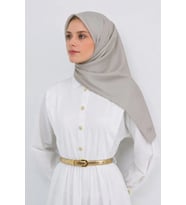 Lesscarves Çift Taraflı Düz Pamuk İpek Eşarp LS2200