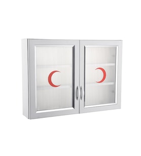 Omnipazar CLK-846 PVC İlk Yardım Ecza Dolabı 2 Kapaklı Beyaz