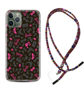 Apple iPhone 11 12 13 14 Pro Max Kılıf Boyun Asklı Rasta Silikon Barbie and Shoes 1413