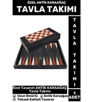 Elit Yüksek Kaliteli Uzun Ömürlü Aile Ev Arkadaş Kahve Cafe Oyun Takımı ANTİK KARAAĞAÇ TAVLA Takımı