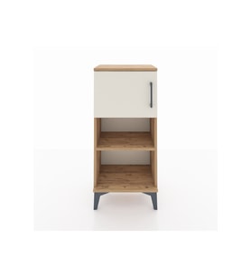 Arges Komodin 2 Raflı Tek Kapaklı 44x30x96 Çam-Aytaşı