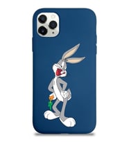 Apple iPhone 11 Pro Uyumlu Lansman Kılıf Bugs Bunny Tasarımlı Altı Kapalı İçi Kadife Kaplı  Kapak (Şeffaf)