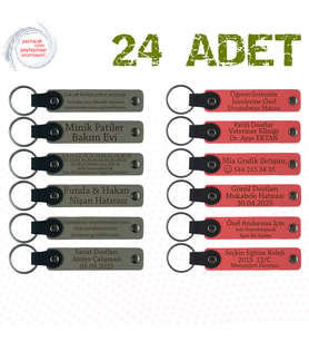 Kül Gri & Nar Çiçeği, 24’lü Set, Kişiye Özel Anahtarlık, Sanat Festivali Katılımcılarına Hediye