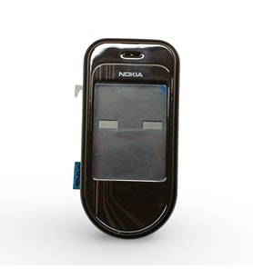 Nokia 7373 Kasa Nokia 7373 Uyumlu Kasa Siyah Renk Orta Kasa ön kapak Arka Kapak Tuş Takımı Full Set