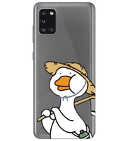 Samsung Galaxy A31 Uyumlu Ördek Desenli Şeffaf Telefon Kılıfı