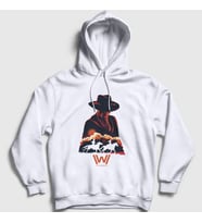 Presmono Unisex Beyaz Mib V2 Westworld Kapüşonlu Sweatshirt 224807tt