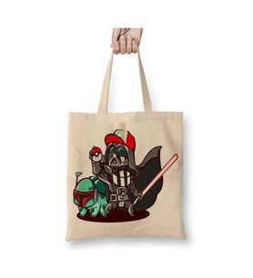 Darth Ash Vader Pokemon Beyaz Bez Çanta Uzun Saplı Alışveriş Çantası Plaj Çantası