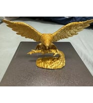 17CM Kartal Figürü Modern Dekor – Ofis Masası İçin Güçlü Sembol Biblo Gold Renk