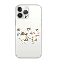 Iphone 12 Pro Uyumlu Tatlı Kediler Tasarımlı Şeffaf Telefon Kılıfı