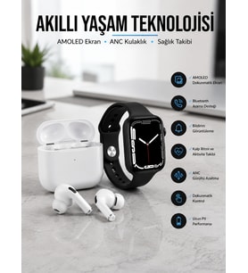 2025 Model Akıllı Saat ve Yeni Nesil Pro Bluetooth Kulaklık TWS Yüksek Ses Kaliteli