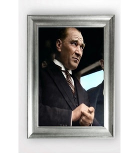 Gümüş Çerçeveli Atatürk Tablo cv920