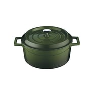 Lava Trendy Yuvarlak 24 cm Demir Döküm Derin Tencere Yeşil