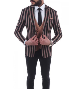 kombinli slimfit  Yelekli Takım Elbise