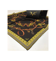 Kemer Püsküllü Desen Black Seri Twill Eşarp Eşarp Askısı ile Birlikte 90x90 cm V