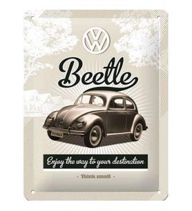 Nostalgic Art VW Retro Beetle Kabartmalı Metal Duvar Panosu