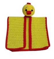 Kiraz Kırmızısı Havuç Kafa Ördek Uyku Arkadaşı Amigurumi Organik Oyuncak