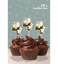 Safari Party Temalı 4 Yaşında Cupcake Süsü '10lu