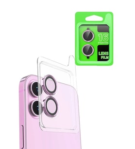 Newface Apple iPhone 16 Plus Raze Metal Kamera Lens - Pembe