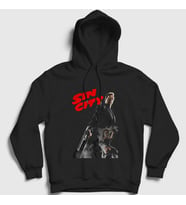 Presmono Unisex Siyah Bruce Willis Film Sin City Kapüşonlu Sweatshirt 479877tt